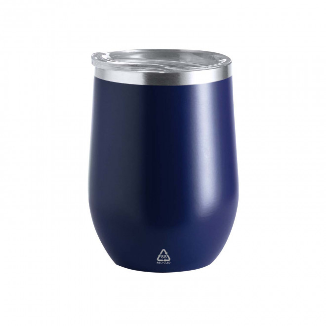MUG A CAFE PERSONNALISABLE 350ML 'GOUGA RECYCLE' - bleu marine
