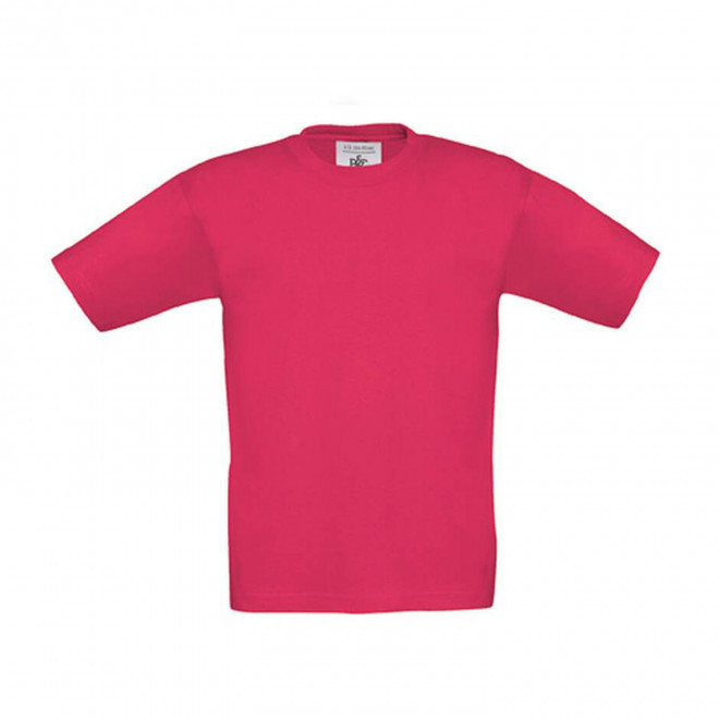 TEE-SHIRT ENFANT PERSONNALISABLE B&C 'PALTO 185' - rose fonce