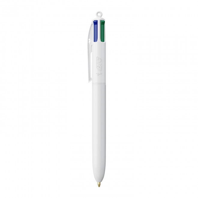 STYLO BIC® PERSONNALISABLE 4 COULEURS 'ECO' - blanc