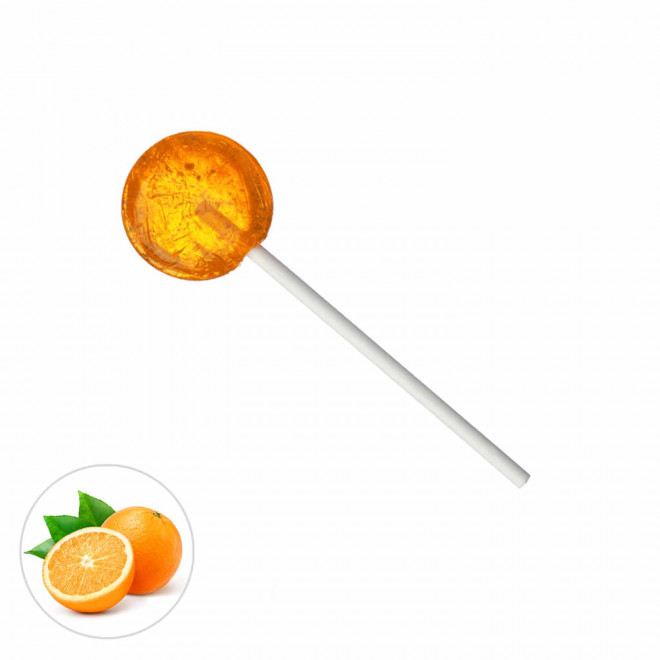 LOT DE 100 SUCETTES PLATES PERSONNALISABLE 'CHUPETTA' - orange