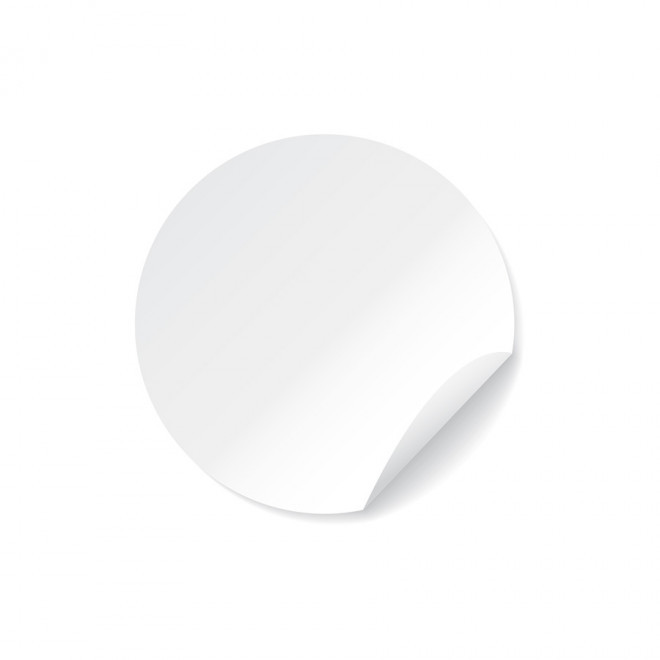 STICKERS ROND PUBLICITAIRE PAPIER COUCHE 'KLISTER' - ø 3 cm