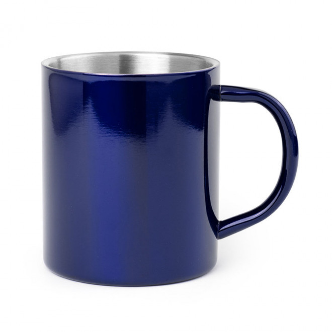 MUG EN ACIER BICOLORE PERSONNALISABLE 'XEYO'  - bleu