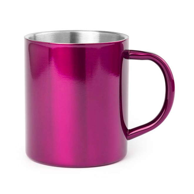 MUG EN ACIER BICOLORE PERSONNALISABLE 'XEYO'  - rose