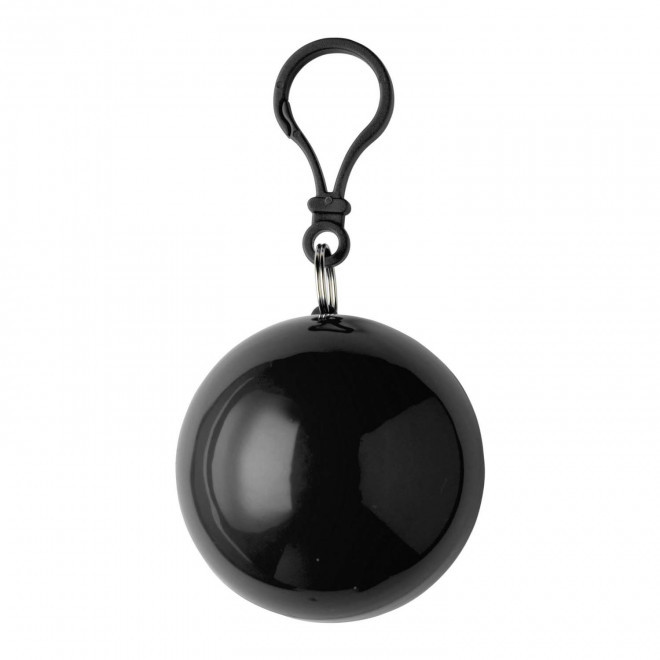 PONCHO PLUIE PUBLICITAIRE BALLE ADULTE 'GALWAY' - noir