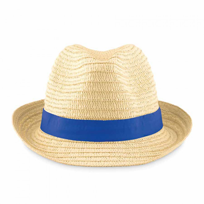 CHAPEAU PAILLE CLAIRE PERSONNALISABLE 'COBOCHIC' - bleu royal