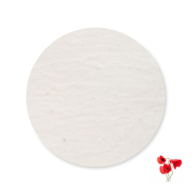 DESSOUS DE VERRE ENSEMENCÉ PERSONNALISABLE 'LULE' - coquelicot