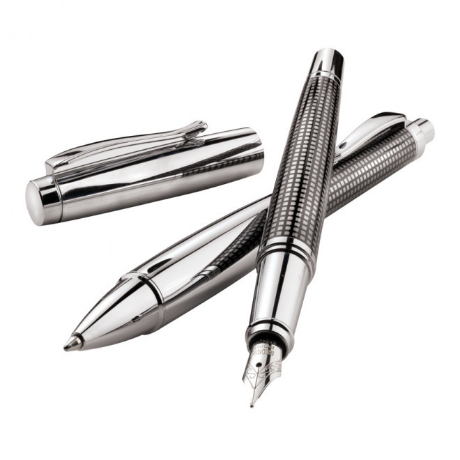 STYLO BILLE ET PLUME PERSONNALISÉ 'ANNALISA' - noir