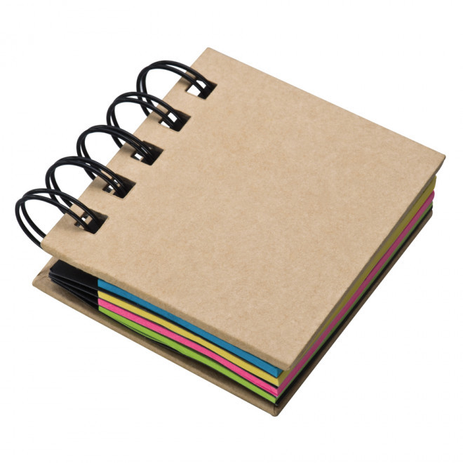 MINI BLOC SPIRALE PUBLICITAIRE 'MULTI MEMO' - naturel