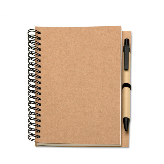 CARNET À SPIRALE PERSONNALISÉ 'HENOU' - naturel