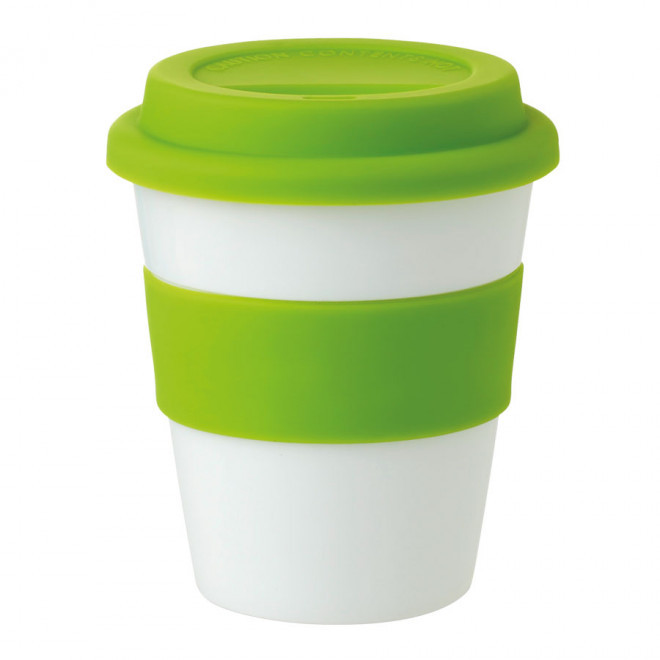 GOBELET AVEC COUVERCLE PUBLICITAIRE 'ASTORIA' - vert