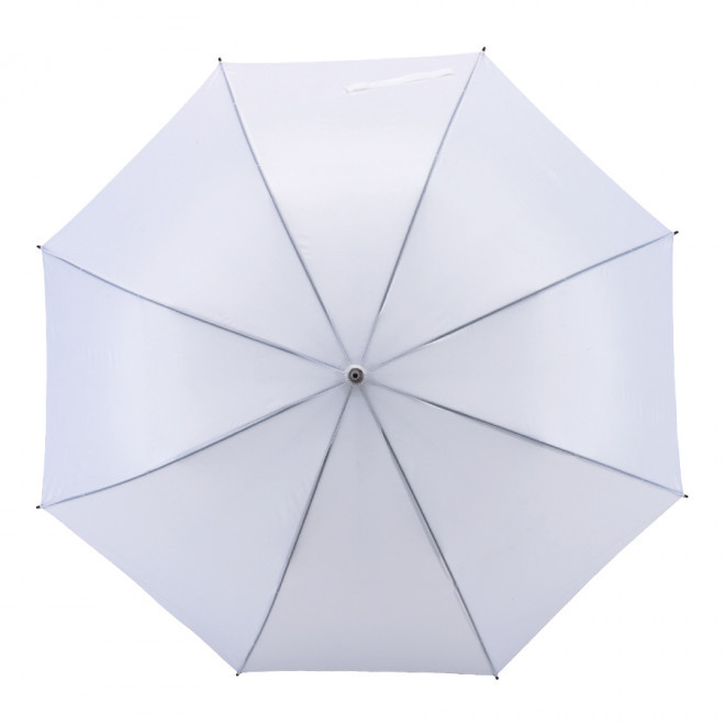 PARAPLUIE DEMI-GOLF MANCHE CANNE A OUVERTURE AUTOMATIQUE 'SUBWAY' - blanc