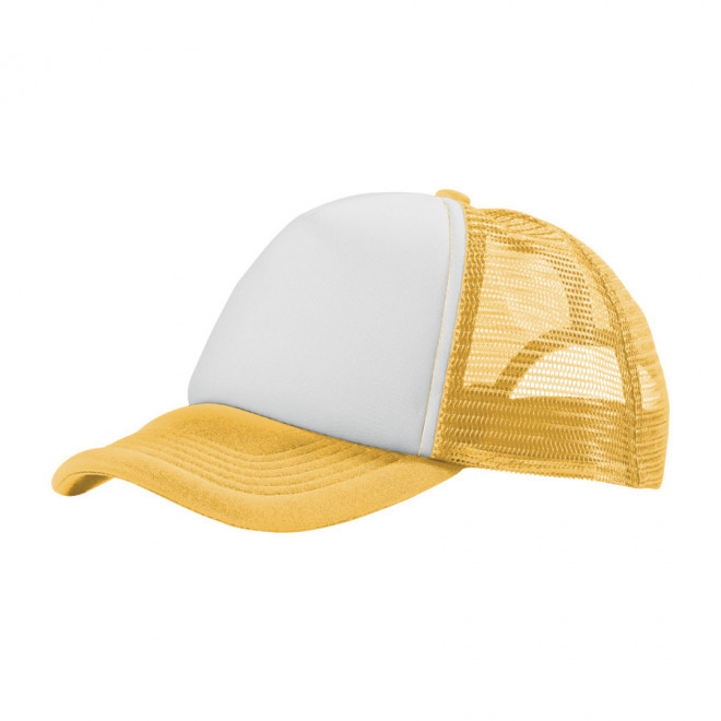 CASQUETTE PERSONNALISABLE 'TRUCKER 'BULL' - blanc/jaune