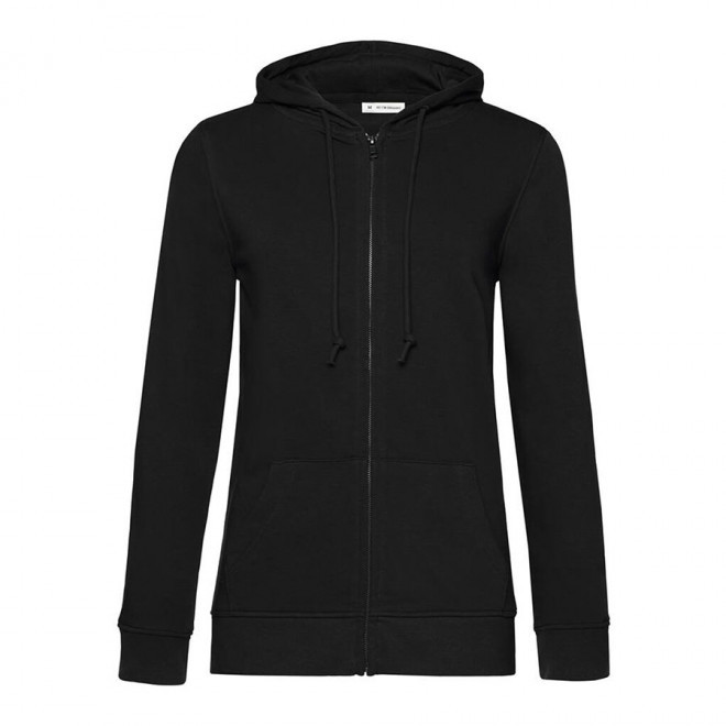 SWEAT ZIPPE PERSONNALISABLE FEMME B&C® 'HARISTO' - noir
