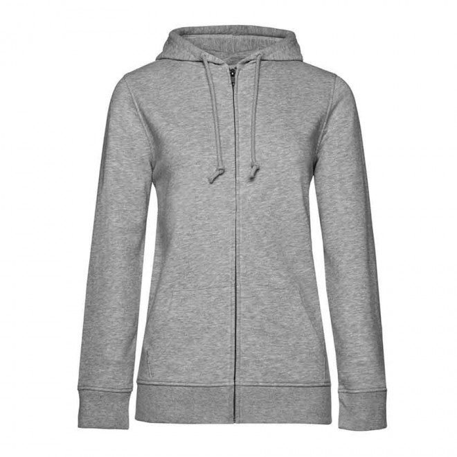 SWEAT ZIPPE PERSONNALISABLE FEMME B&C® 'HARISTO' - gris