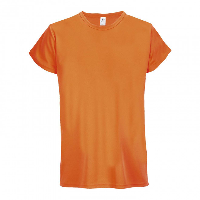 TEE-SHIRT DE SPORT RESPIRANT MIXTE PUBLICITAIRE 'SPRINT' - orange fluo