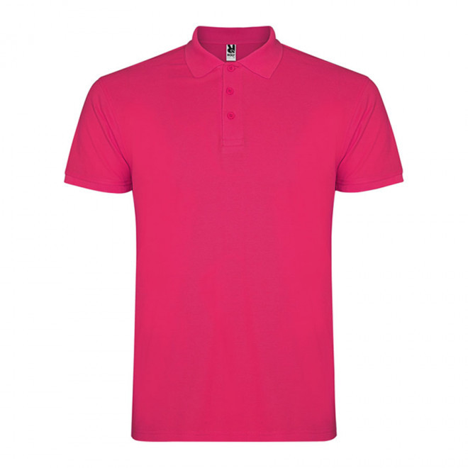 POLO PERSONNALISABLE MC HOMME 'STARLO' - rose