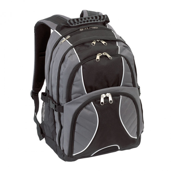 SAC À DOS POUR ORDINATEUR PERSONNALISÉ 'HYPE' - noir/gris