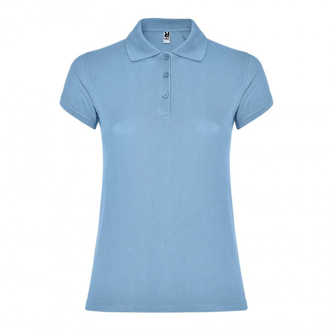 POLO PERSONNALISABLE MC FEMME 'STARLO' - bleu ciel