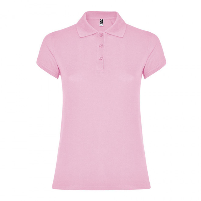 POLO PERSONNALISABLE MC FEMME 'STARLO' - rose clair
