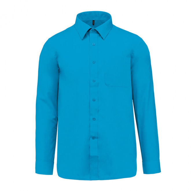 CHEMISE PUBLICITAIRE HOMME ML 'KARIBAN' - turquoise