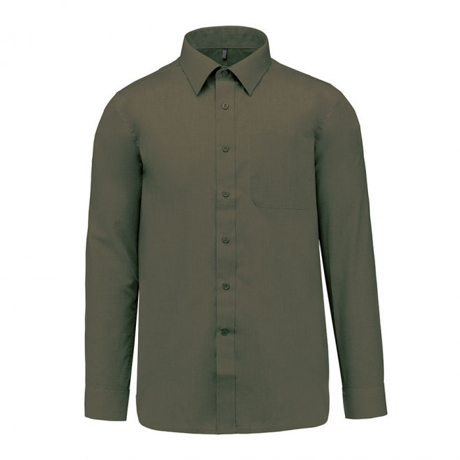 CHEMISE PUBLICITAIRE HOMME ML 'KARIBAN' - vert kaki
