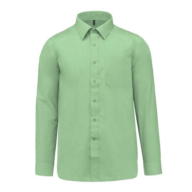 CHEMISE PUBLICITAIRE HOMME ML 'KARIBAN' - vert pistache