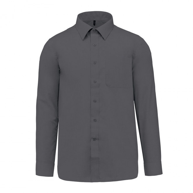 CHEMISE PUBLICITAIRE HOMME ML 'KARIBAN' - gris foncé