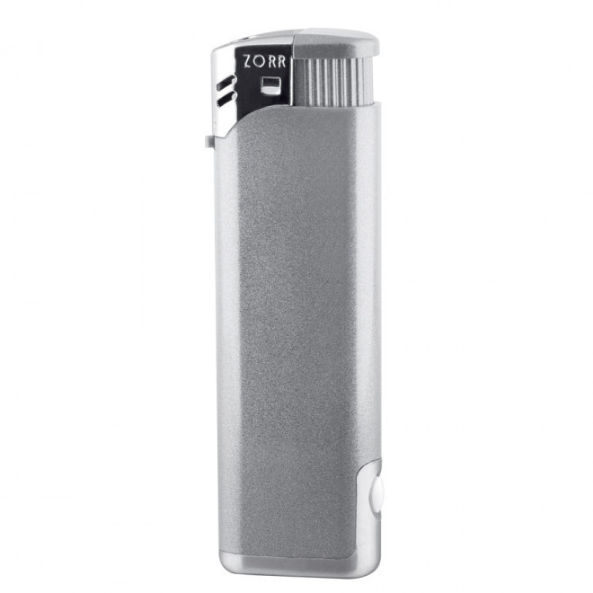 BRIQUET RECHARGEABLE PIEZO LAMPE 'TONGA' - argenté
