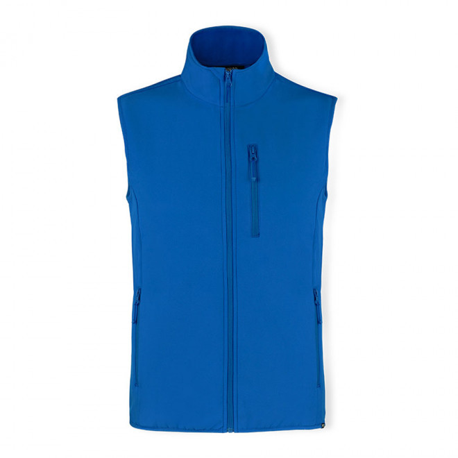 SOFTSHELL PERSONNALISABLE SANS MANCHE 300G 'SCARLO BW' - bleu