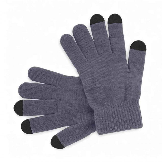 GANTS TACTILES PERSONNALISABLES ADULTE 'GANOU' - gris
