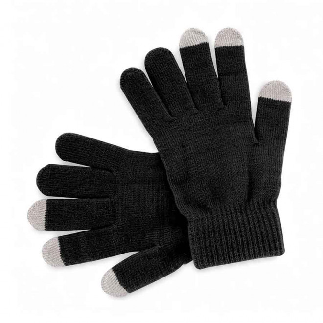 GANTS TACTILES PERSONNALISABLES ADULTE 'GANOU' - noir