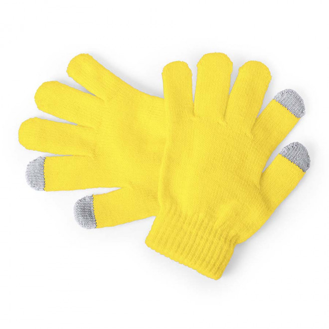 GANTS TACTILES PERSONNALISABLES ENFANT 'GANOU KIDS' - jaune