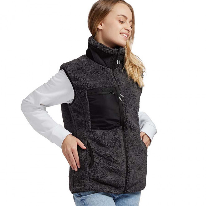 BODYWARMER PERSONNALISABLE FEMME SHERPA MUSTAGHATA® 'ONKA' - gris