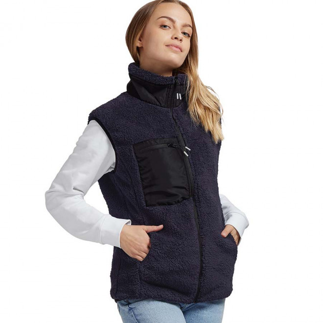 BODYWARMER PERSONNALISABLE FEMME SHERPA MUSTAGHATA® 'ONKA' - bleu marine
