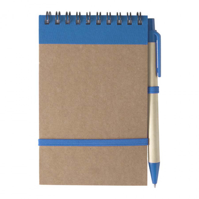 EXPRESS 24H - BLOC-NOTES PERSONNALISÉ AVEC STYLO 'PAPYRUS' LIGNÉ - bleu