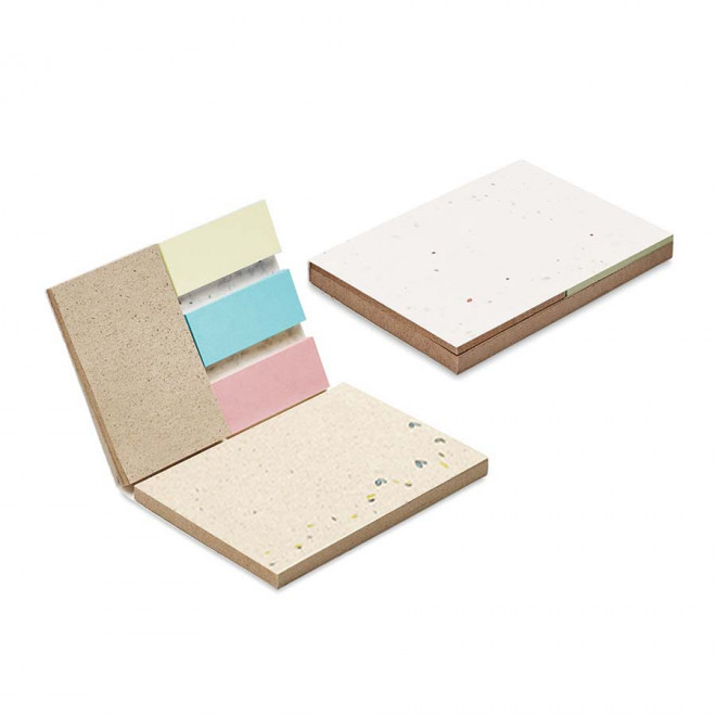 BLOC-NOTE PUBLICITAIRE SOUPLE GRAINE 'MADEN' - crème