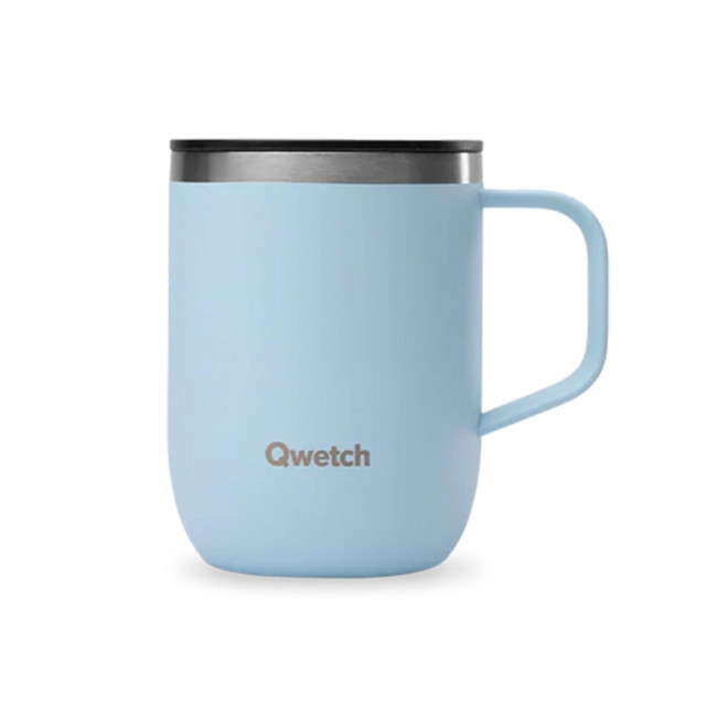 MUG ISOTHERME QWETCH PERSONNALISABLE 'TISANIERE MINI' - bleu pastel