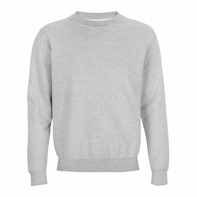SWEAT COL ROND MIXTE PERSONNALISABLE 'COLUMBIA' - gris chiné