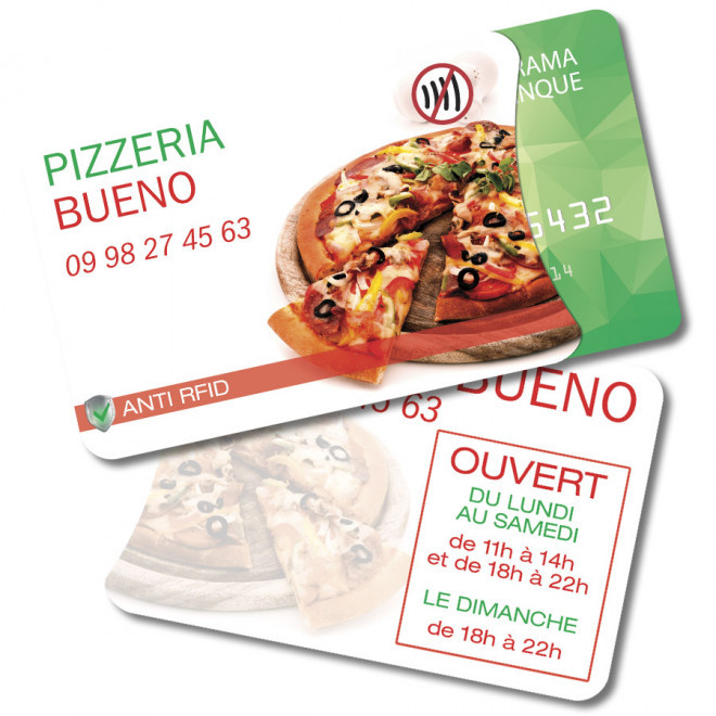 PROTEGE-CARTE PUBLICITAIRE ANTI RFID 'PROTECTOR' - blanc