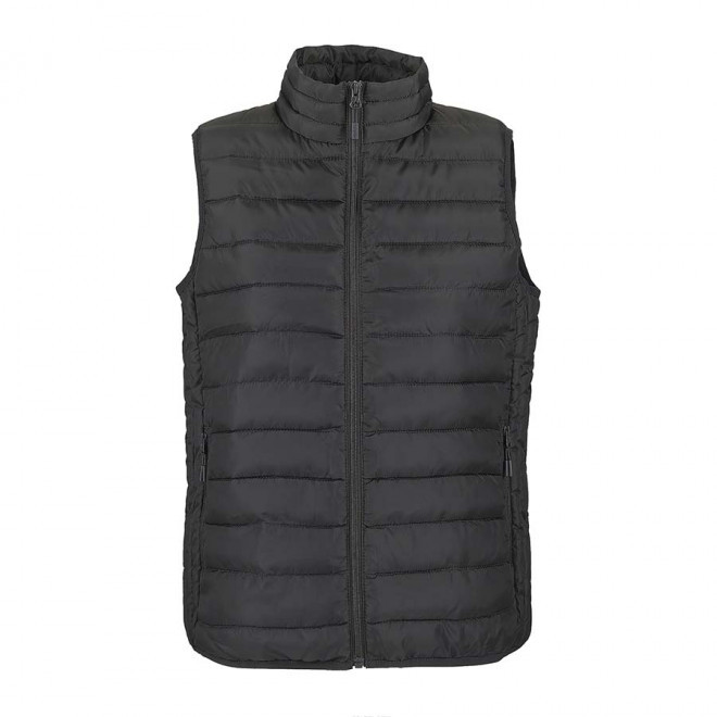 DOUDOUNE SANS MANCHES PERSONNALISABLE FEMME 'STREAM BW' - gris anthracite