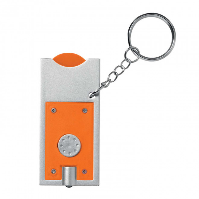 PORTE-CLÉS PUBLICITAIRE LAMPE JETON 'ALLEGRO' - orange