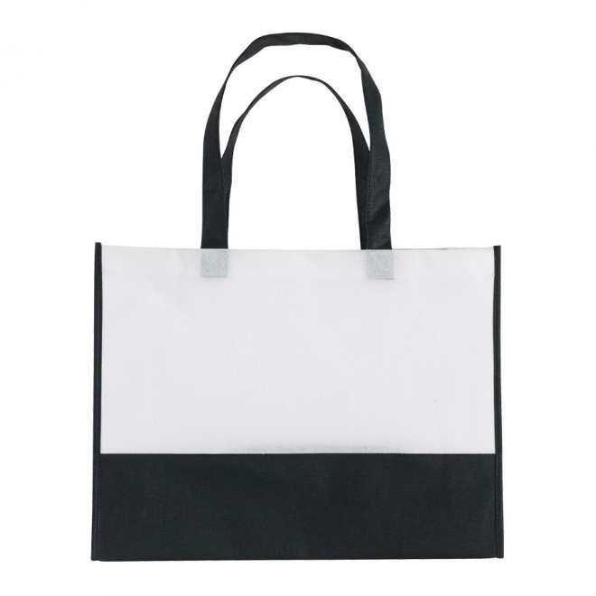 SAC SHOPPING PERSONNALISABLE 'ROMA' 80 GR/M² - blanc/noir
