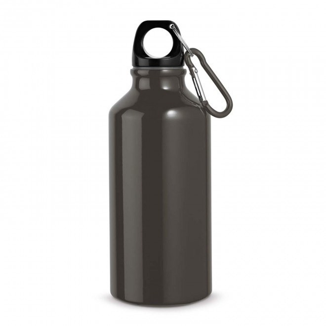 GOURDE PERSONNALISABLE EN MÉTAL 400 ML 'EVEREST' - gun métal