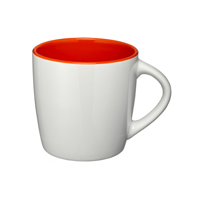 MUG PERSONNALISÉ EN CÉRAMIQUE 'COLLY BLANC' - blanc/orange