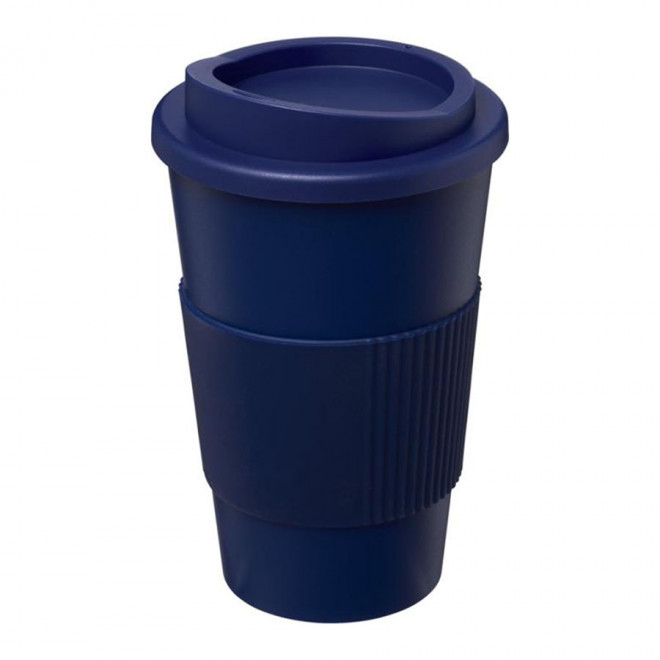GOBELET PUBLICITAIRE GRIP ISOTHERME AMERICANO® 350 ML 'PULI' - bleu