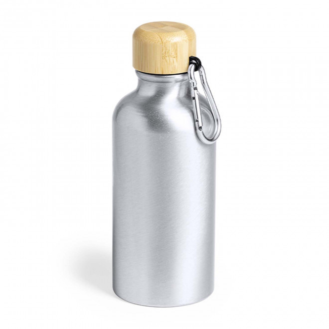 GOURDE PERSONNALISÉE EN ALUMINIUM 'MORA' 400 ML - aluminium
