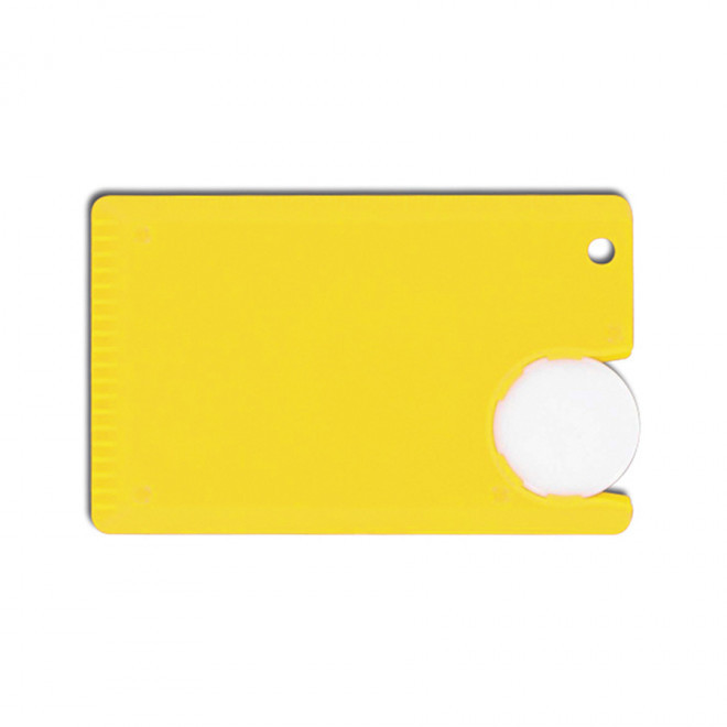 GRATTOIR PARE-BRISE PUBLICITAIRE AVEC JETON 'WINTA' - jaune