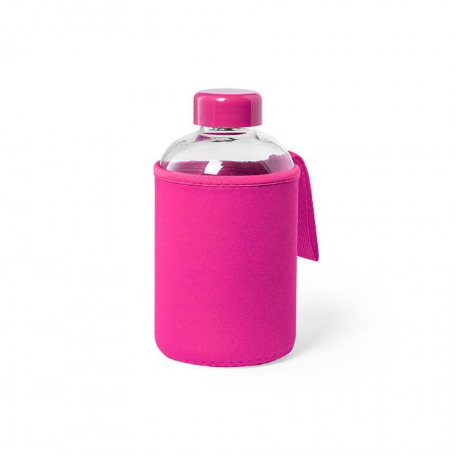 BOUTEILLE PUBLICITAIRE EN VERRE 600 ML 'BERTAH' - fuchsia