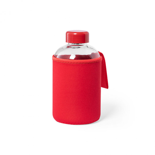 BOUTEILLE PUBLICITAIRE EN VERRE 600 ML 'BERTAH' - rouge