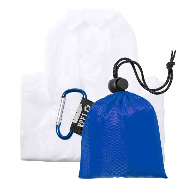 PONCHO PUBLICITAIRE EN RPET AVEC MOUSQUETON 'FORWAY' - bleu